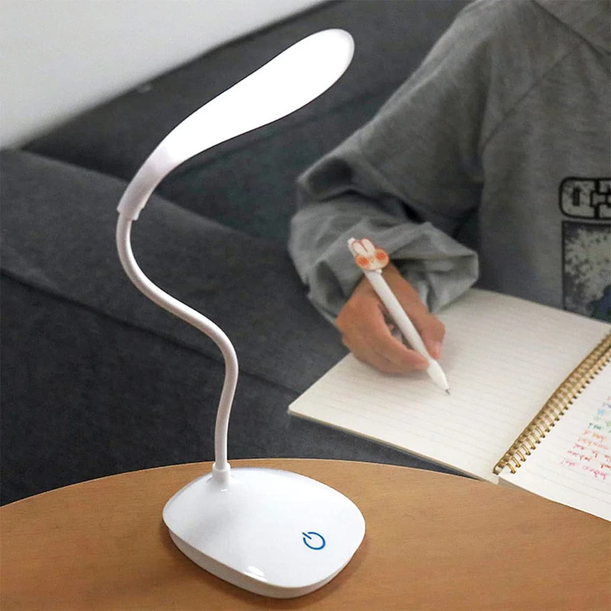Lampada da tavolo Luminosità a 3 livelli Lampade touch Ricaricabili Led Dimmerabile Comodino Portatile Luce bianca Lettura Scrivania flessibile senza fili
