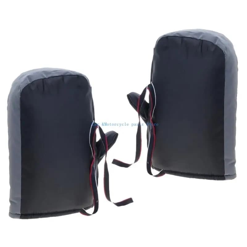 Y9UC Thermal Insulated Motorcycle Riding Gloves Windproof Reflective Handlebar Muffs Cover For Winter Riding