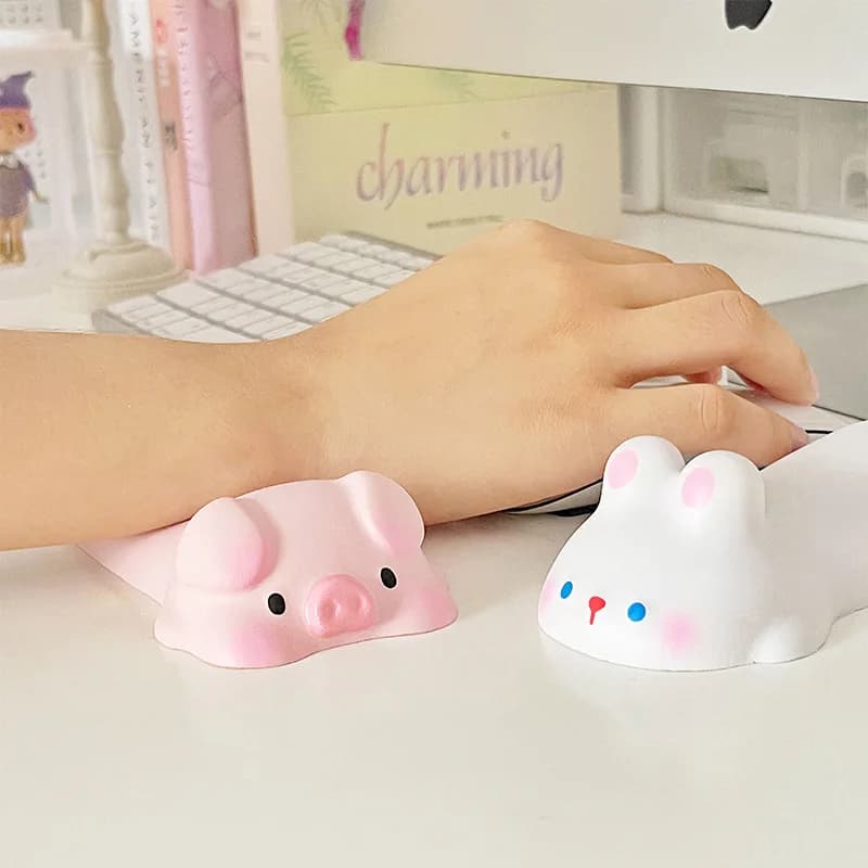Poggiapolsi antistress, cuscino ergonomico in memory foam per mouse, simpatico cartone animato da scrivania, supporto comfort per le donne