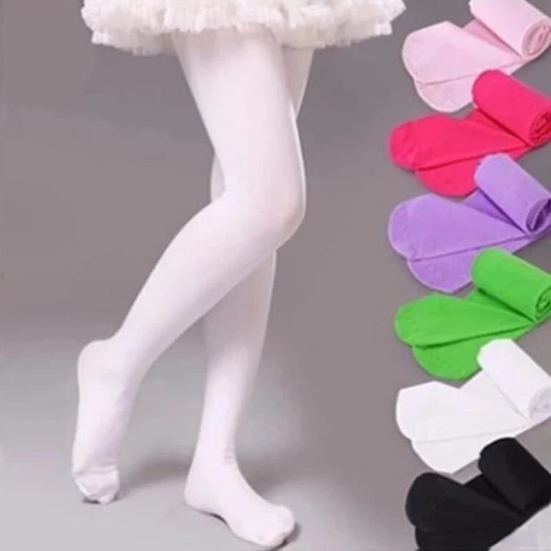 1/2/4/6/8 paia/lotto Primavera Estate Caramelle Per Bambini Collant Balletto Danza Calzamaglia per le Ragazze Calza Per Bambini Velluto Solido bianco
