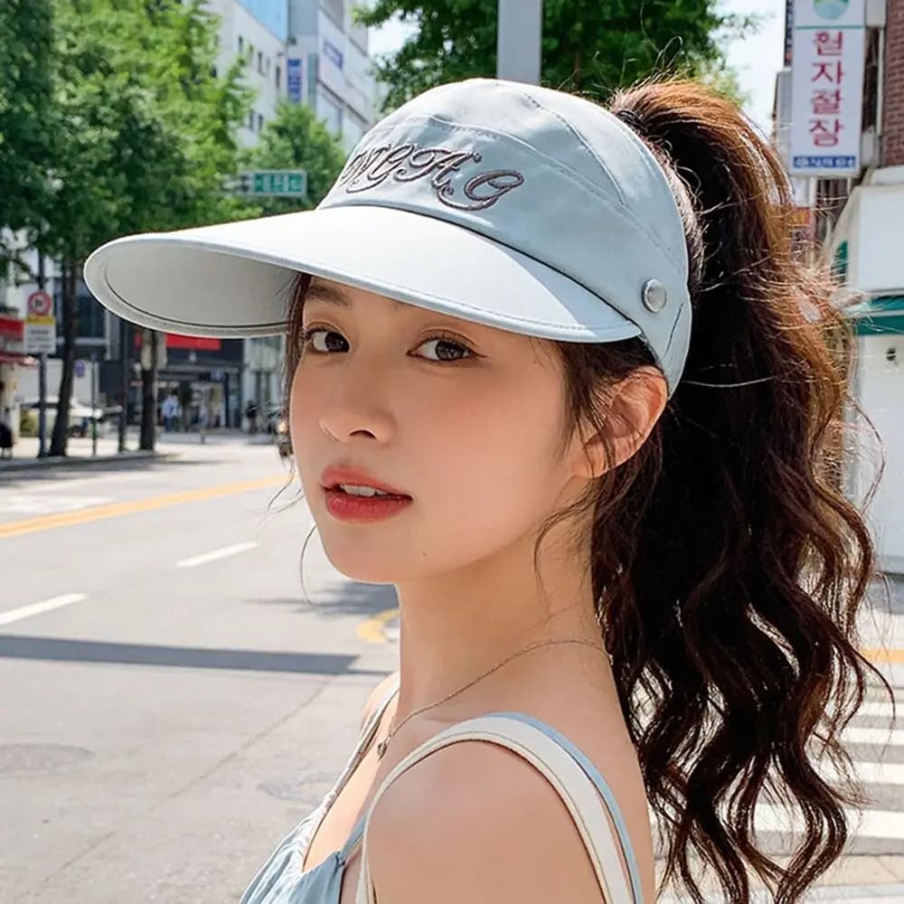 Nuovo Cappello da Sole Vuoto con Visiera Larga, Protezione UV, per Spiaggia ed Estate