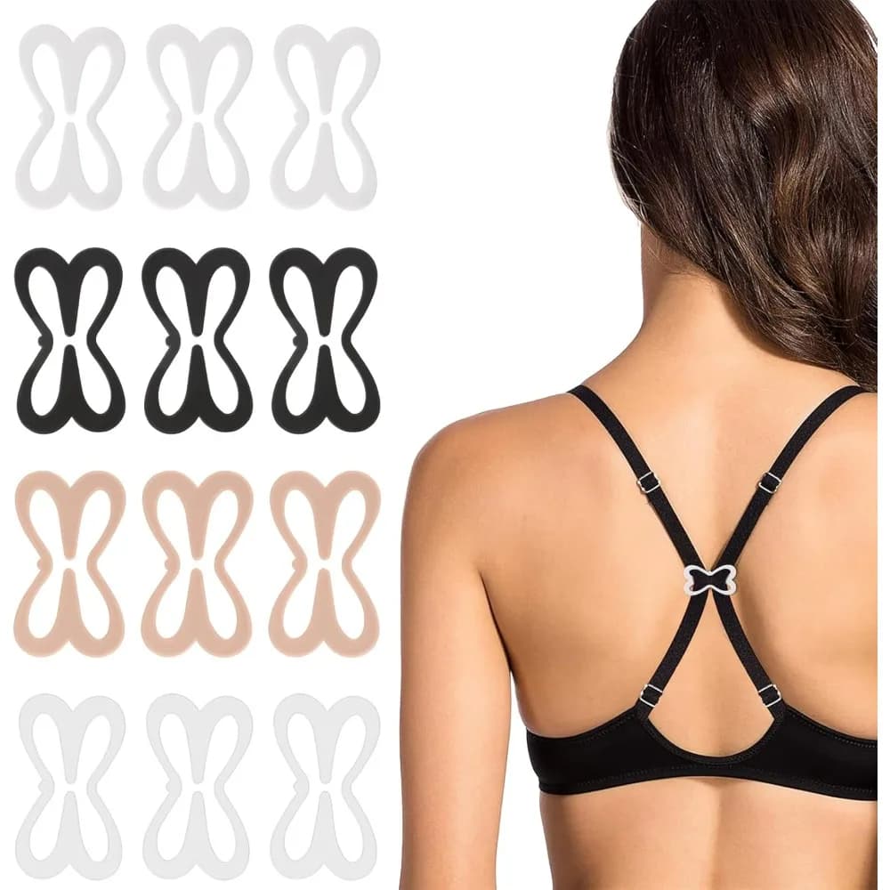 Clip per Fasce Reggiseno per Racerback, Fibbie Antiscivolo per Nascondere le Fasce