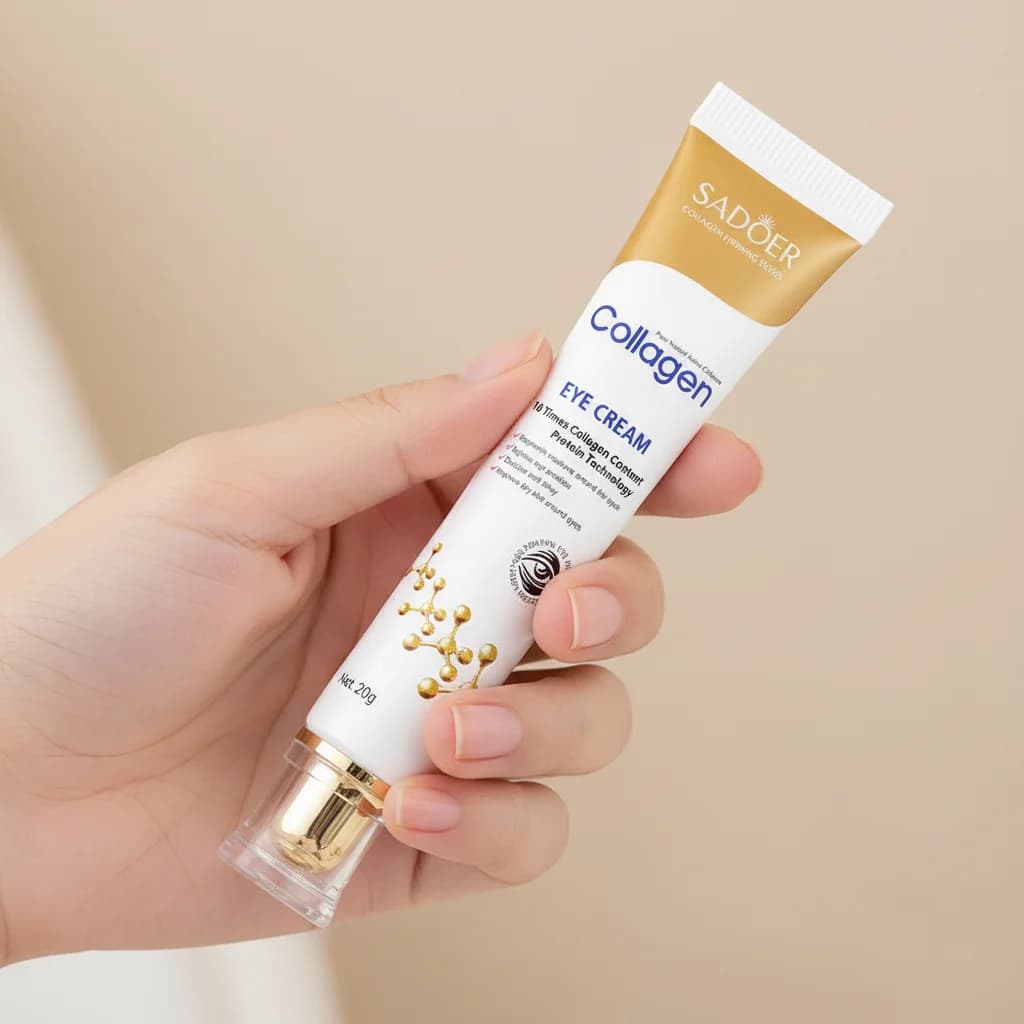 SADOER Crema Contorno Occhi al Collagene Anti Occhiaie e Borse, Rassodante e Idratante, 1/2/3/5 Pezzi