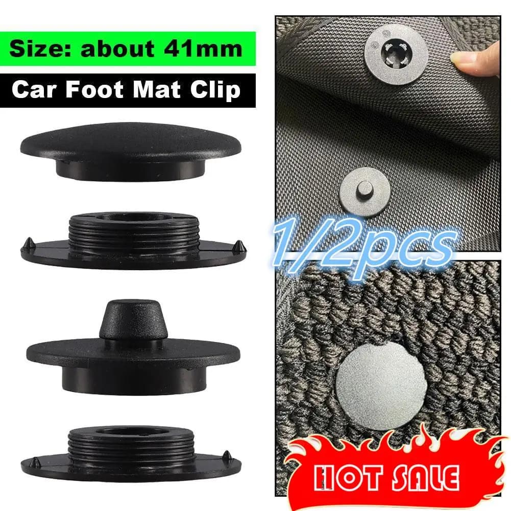 1/2 set tappetino per auto clip tappeto superficie fissa fibbia doppio strato staccabile custodia di ricambio pulsante cuscino prodotto per interni automobilistici