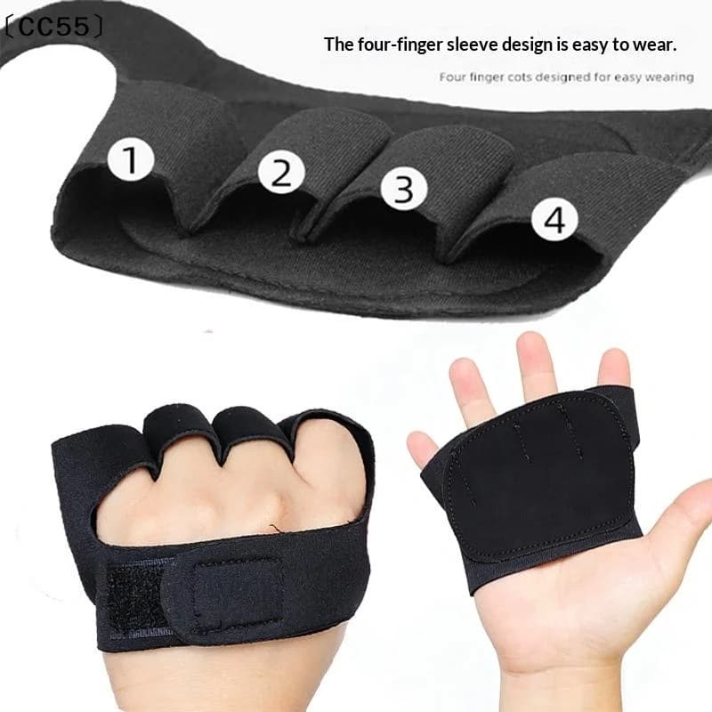 1pair Grip Pads Lifting Grips Gym Workout Gloves Weightlifting Calisthenics Powerlifting Fitness Sports Hand Protector〔CC55〕