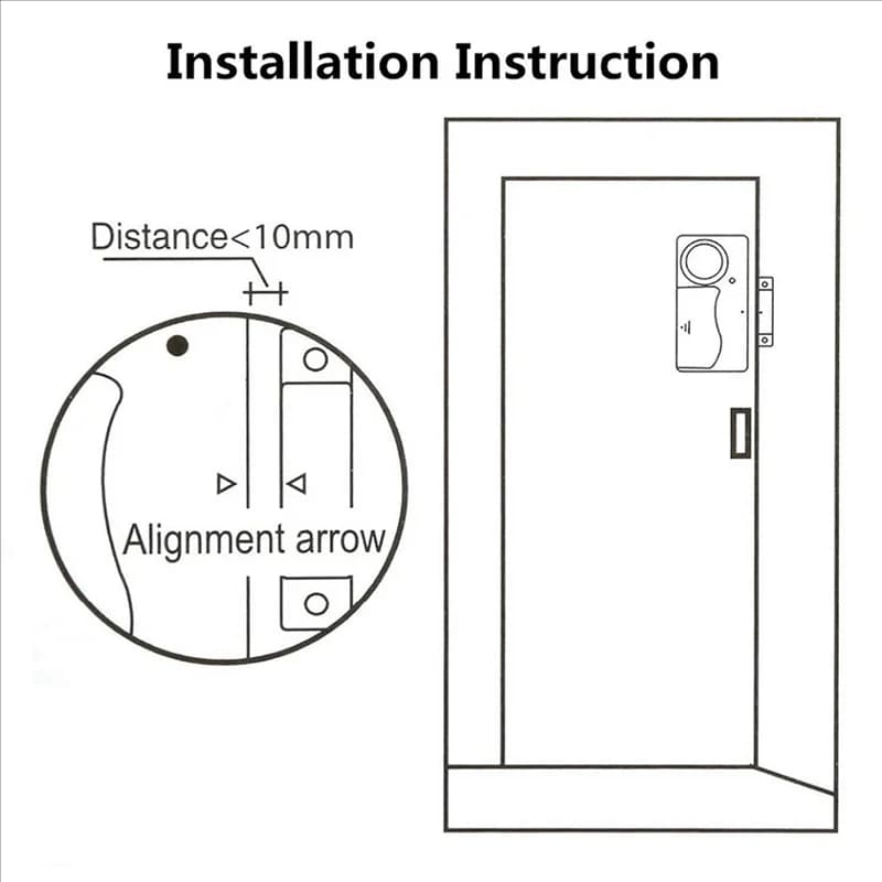 AA84 2X Sensore di apertura porta Ritardo wireless Allarme porta Sensore porta Allarme di sicurezza per porte e finestre Sicurezza domestica