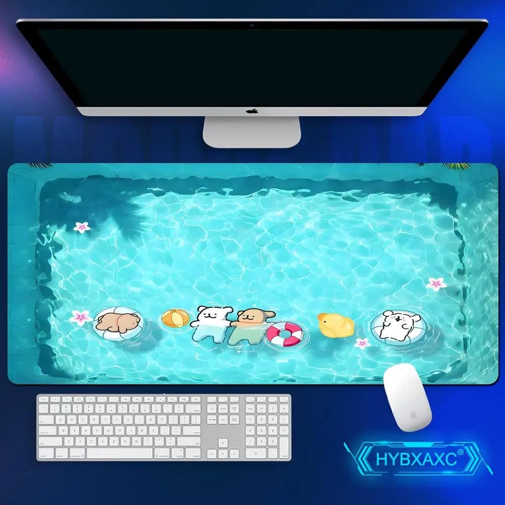 In Water Korea Maltese Puppy Cute Dog Mousepad Computer Laptop Gamer Pad PC Gaming Accessories Desk Mats HYBXAXC