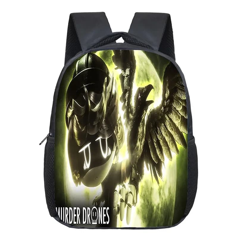 12 pollici Per Bambini Cartoon Murder Droni Zaino Ragazzo Ragazza Divertimento Gioco Zaino Casual Bambino 3D Stampa Zaino Zaini Personalizzati Mochila