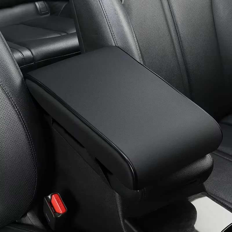 Universal armrest cushion for PU leather central console that increases comfort, suitable for most cars (31 cm * 20 cm * 4.5 cm)