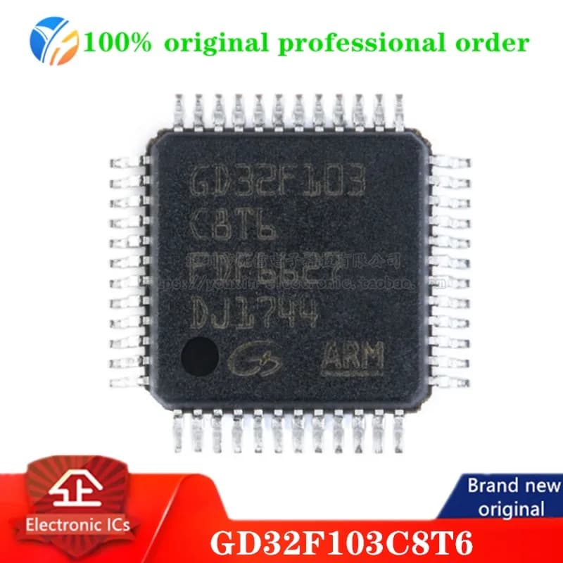 (1 pz) Nuovo/originale GD32F103C8T6 MCU 32-bit ARM Cortex M3 RISC 64KB Flash 3.3V Automotive 48-Pin LQFP
