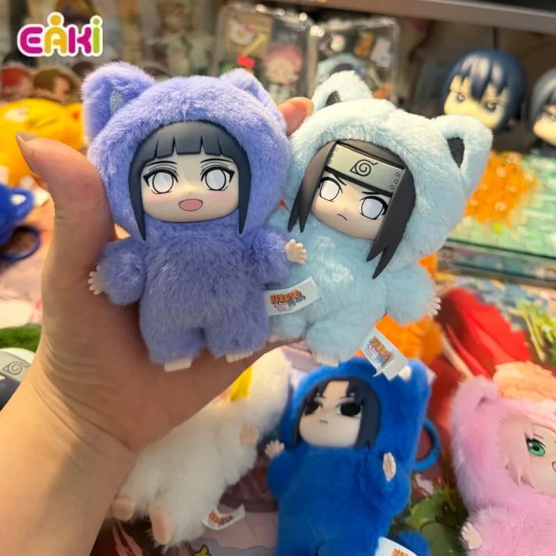 New Eaki Naruto V3 Kitten Land Series Plush Blind Box Itachi Sasuke Obito Peripheral Vinyl Doll Figure Toy Surprise Gift