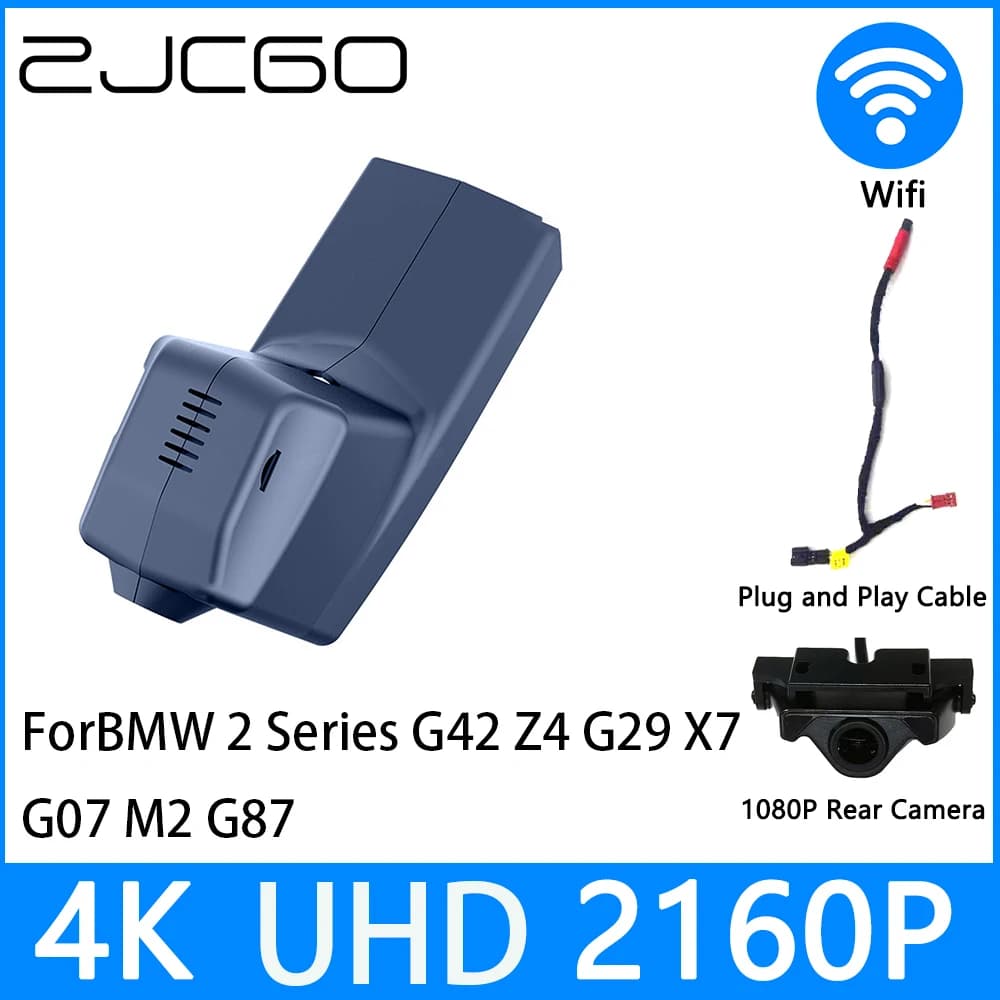 ZJCGO Dash Cam 4K UHD 2160P Car recorder DVR Night vision for BMW Series 2 G42 Z4 G29 X7 G07 M2 G87