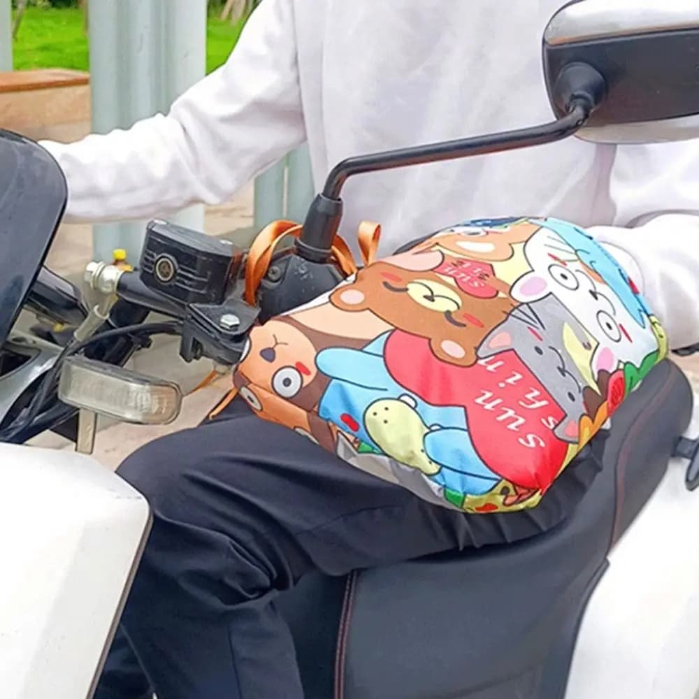 Autunno Inverno Cartoon Veicolo elettrico Guanti caldi Scaldamani Guanti caldi Scooter Guanti da manubrio per moto Protezioni per le mani