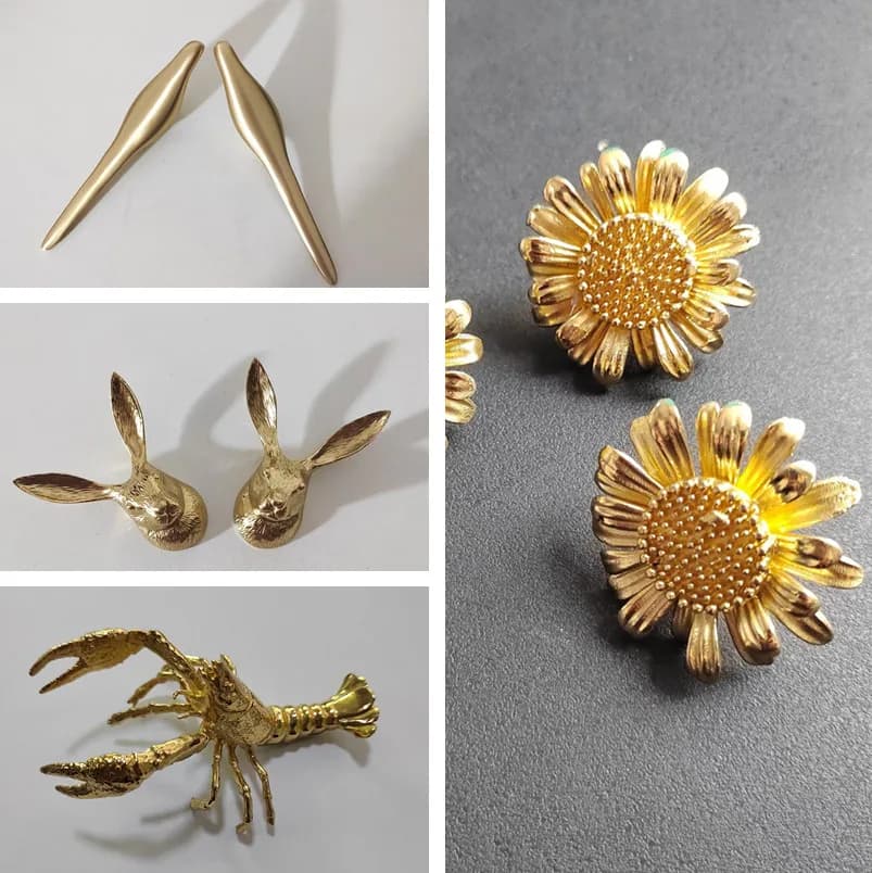 Maniglia per mobili dorata manopola per cassetto maniglie rotonde in ottone massiccio girasole per porta dell'armadio maniglie per guardaroba dell'armadio da cucina