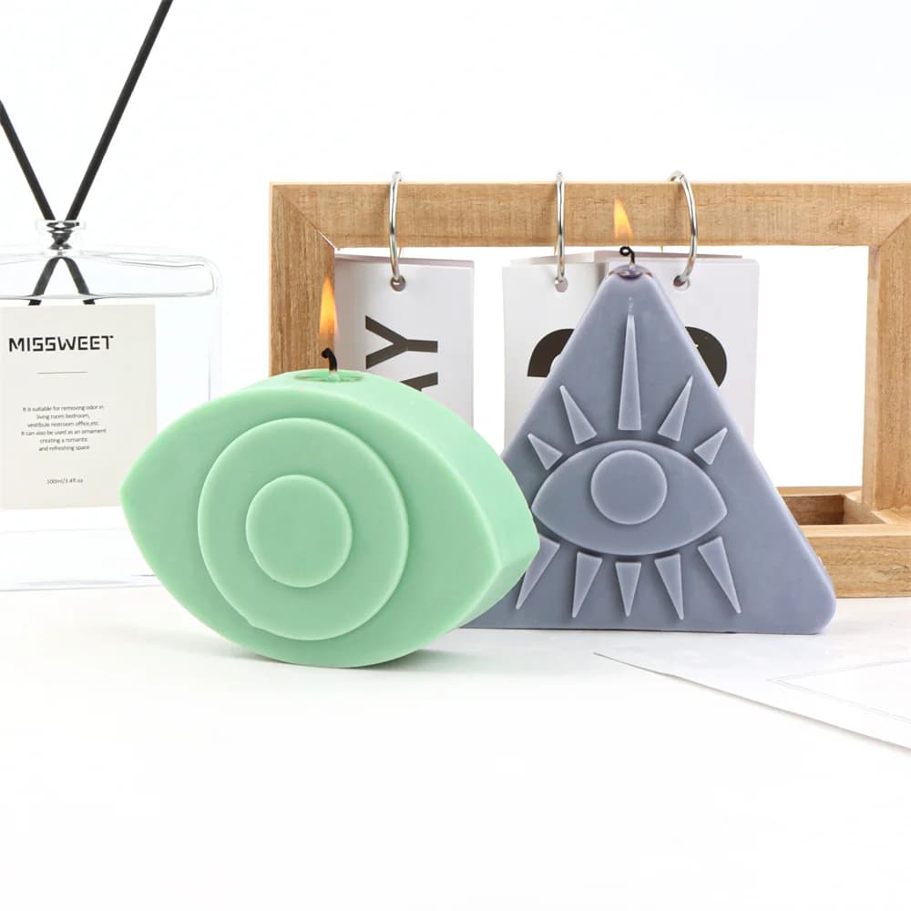 Stampo in silicone per candela 3D Evil Eye, arte geometrica psichica, sapone fatto a mano, resina profumata, decorazioni per la casa, regalo