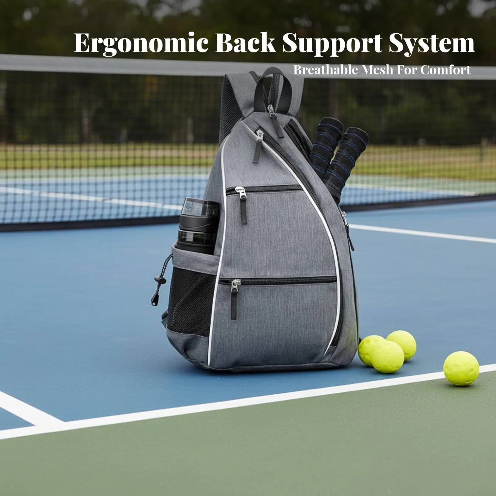 Shoulder bag for racks, multi-tape design, bag for racks, Oxford material for gym