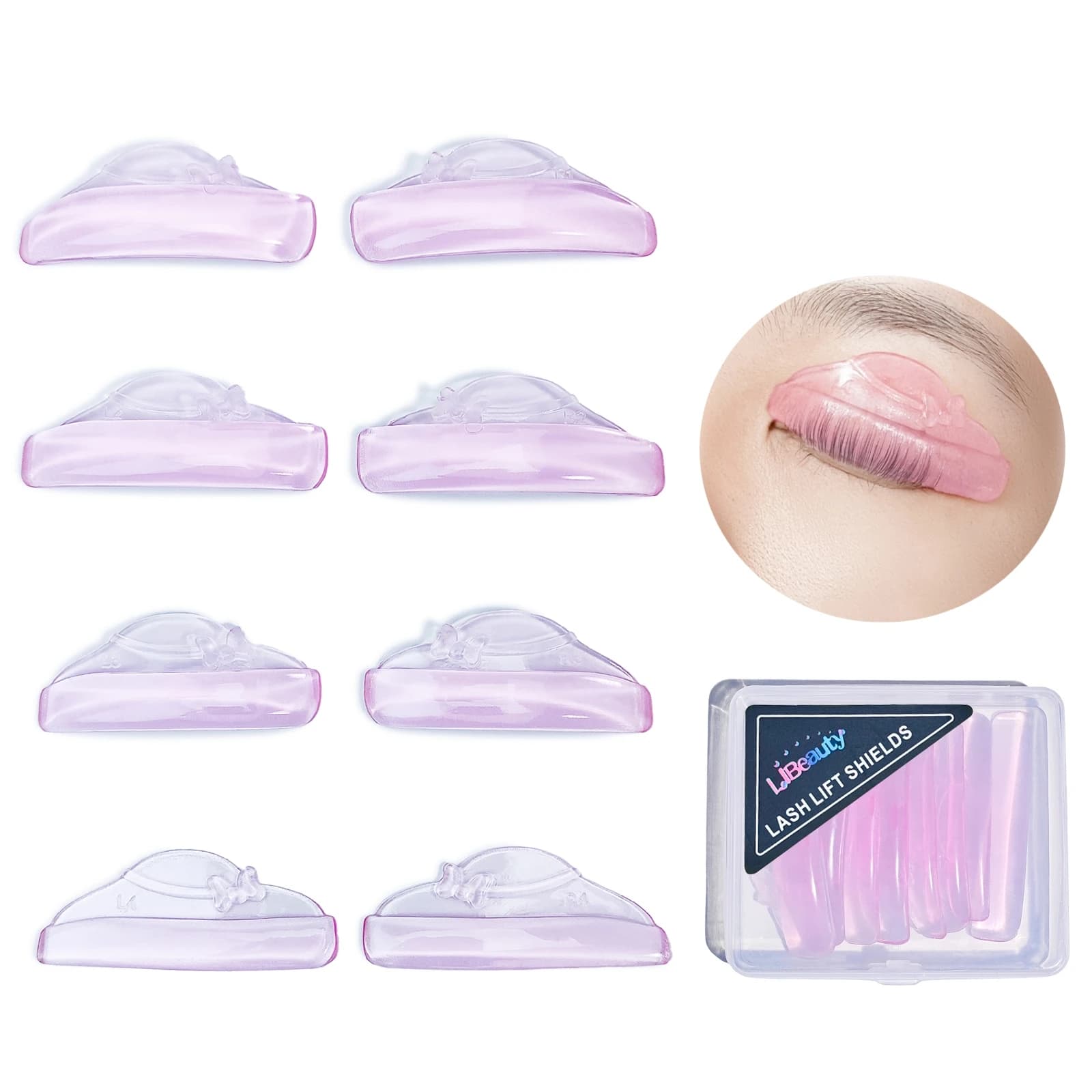 Libeauty 4 Paia Silicone Ciglia Perm Rod Ciglia Aste Scudo Lash Lift Pad Ciglia Perm Curler Accessori Salute Strumenti di Bellezza