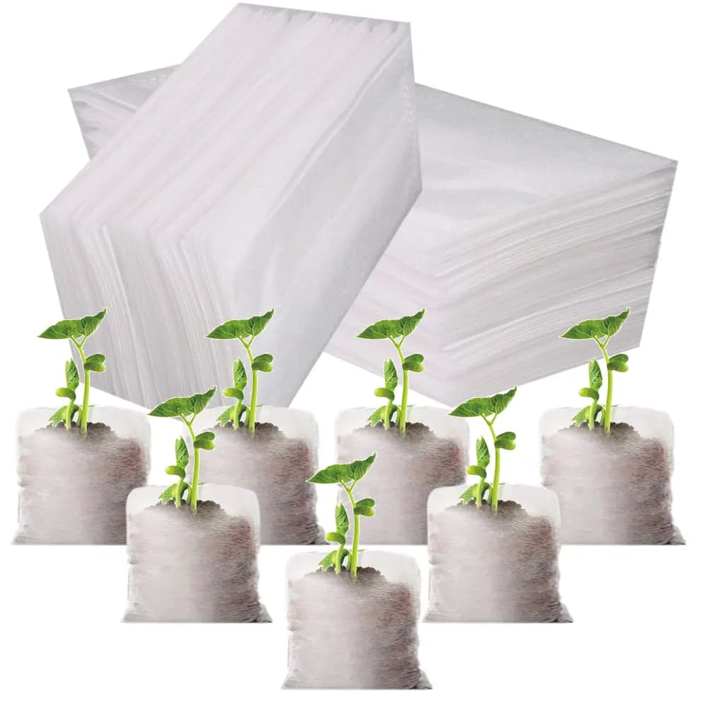 100-500PCS biodegradabile sacchetto della scuola materna pianta coltiva borse semi di tessuto non tessuto per semina vasi di fiori per la casa giardino accessori strumenti