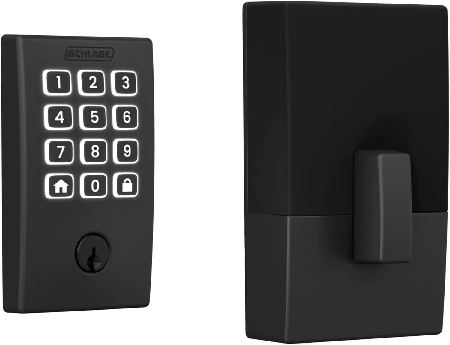Serratura Intelligente WiFi con Accesso Senza Chiave, Compatibile con Alexa e Google, Finitura Nero Opaco