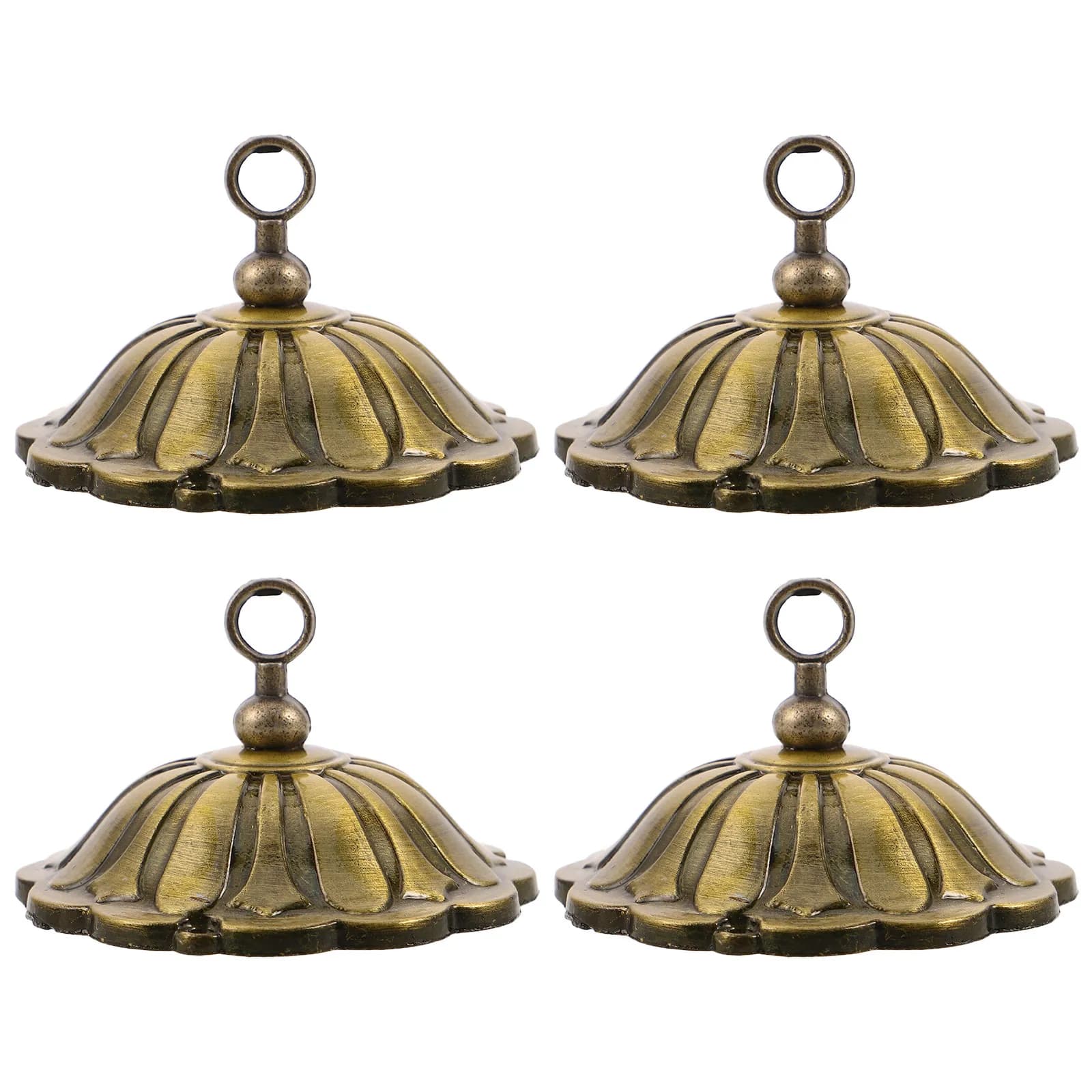 4Pcs Wind Chime Caps Universal Fit Replacement Tops for Feng Shui Wind Bells Outdoor Garden DIY Craft Patio Decor