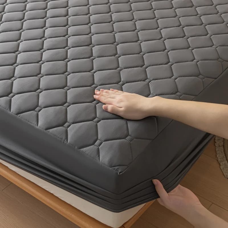 Coprimaterasso ispessito impermeabile Copriletto con angoli regolabili e durevoli Copriletti antiscivolo antiacaro 140/160x200