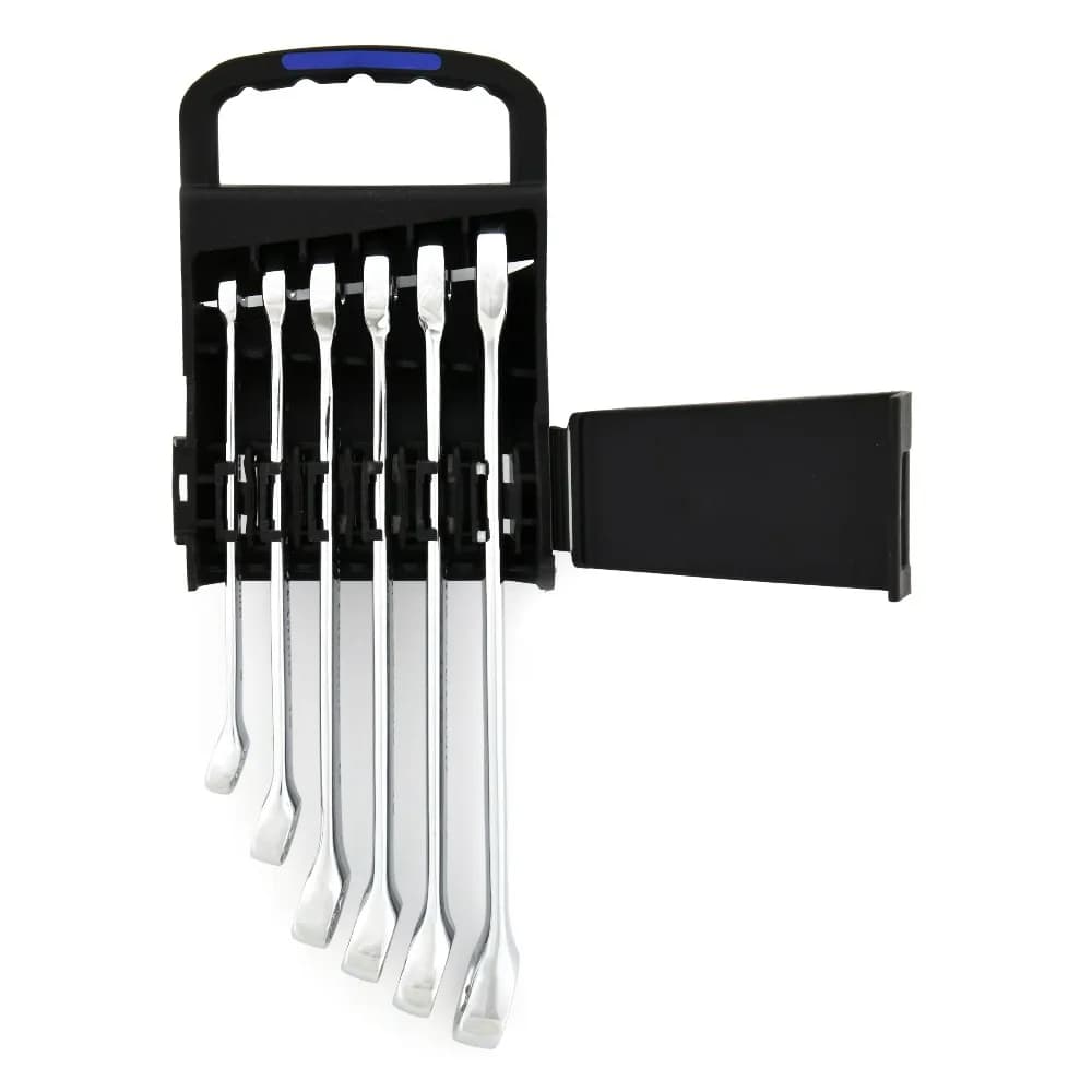 6-Piece Metric Combination Wrench Set, Hand Tools, Professional Tool Set for Home Garage Mechanic, Chrome Vanadium Steel, SAE Size