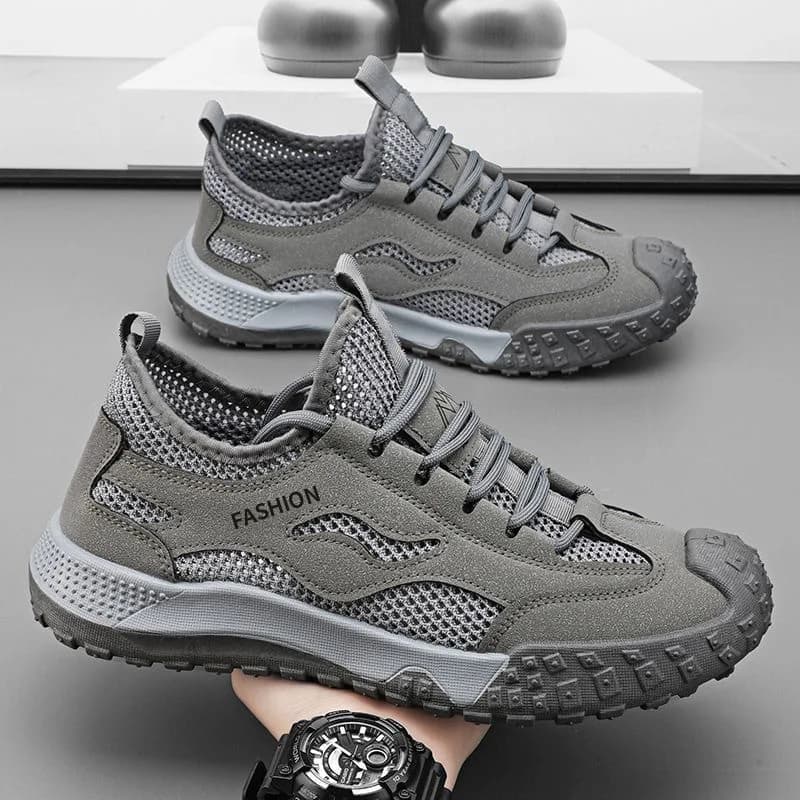 Scarpe da ginnastica da uomo nuove estive Scarpe in mesh traspirante Scarpe sportive traforate da esterno Scarpe da uomo casual antiscivolo e resistenti all'usura