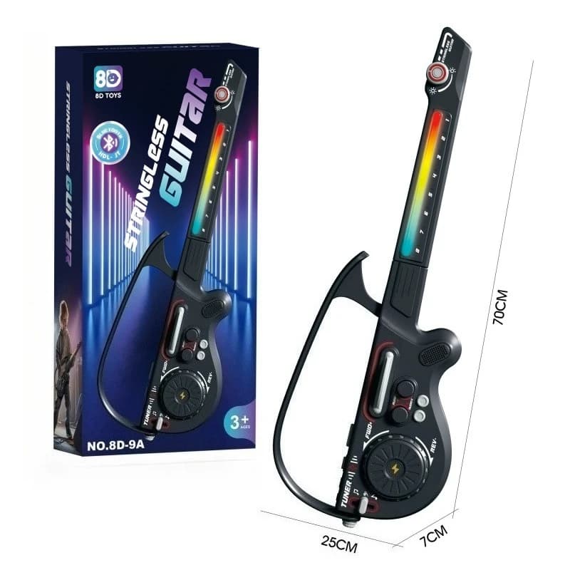 Giocattolo per chitarra elettrica senza corde per bambini Gioco automatico che canta Strumenti musicali per chitarra per principianti Regalo giocattolo interattivo per bambini