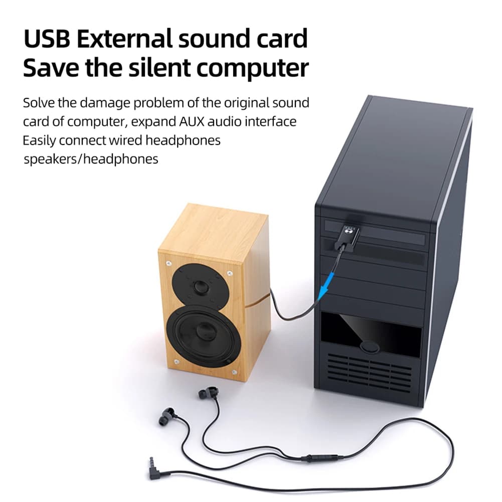 Adattatore USB con supporto per uscita AUX RCA, trasmettitore e ricevitore wireless compatibile con Bluetooth per altoparlanti, desktop, laptop, televisori