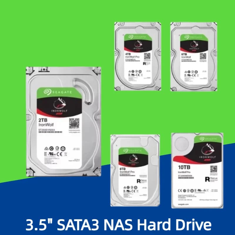 For Seagate IronWolf 3.5" SATA3 NAS Hard Drive 4TB 6TB 8TB 10TB 14TB 16TB 7200RPM 6GB/s Internal Storage HDD