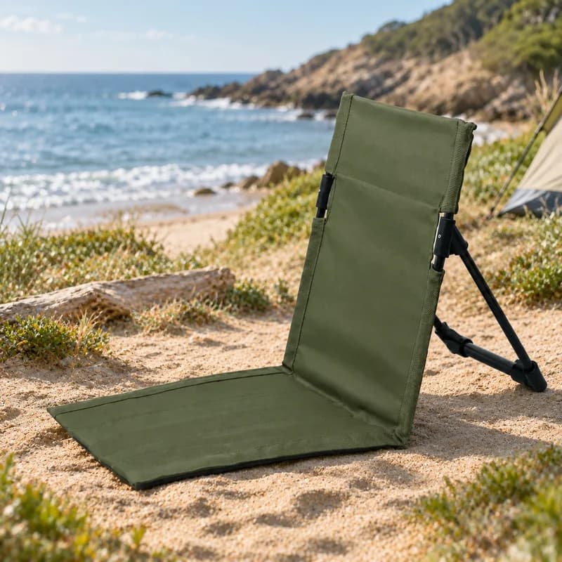 Lightweight Foldable Camping Seat Made of Aluminum Alloy for Outdoor Travel, Beach, and Fishing Use