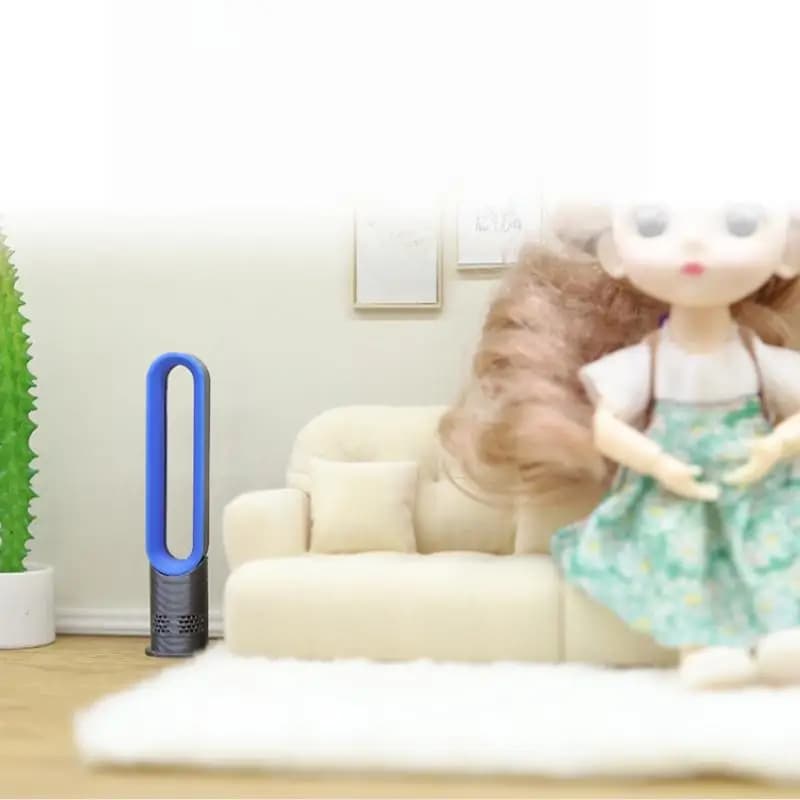 1 Pezzo Mini Ventilatore Elettrico Senza Pale per Casa delle Bambole, Decorazione 1/12