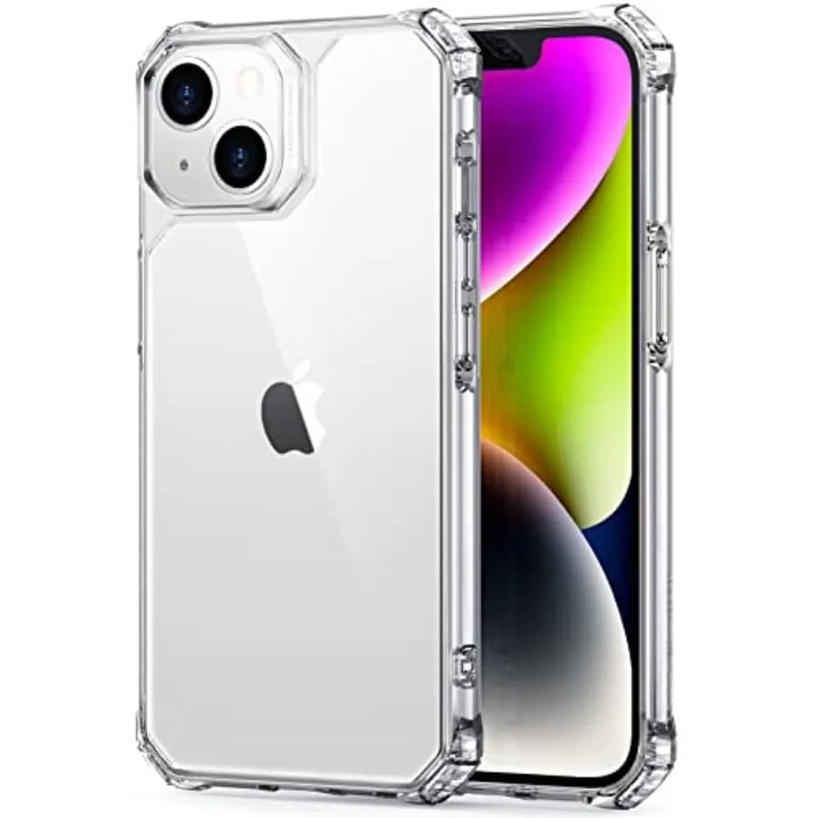for iPhone 14/iPhone 13 Case, Military-Grade Protection with Shock-Absorbing Corners, Scratch-Resistant and Anti-Yellowing Acry