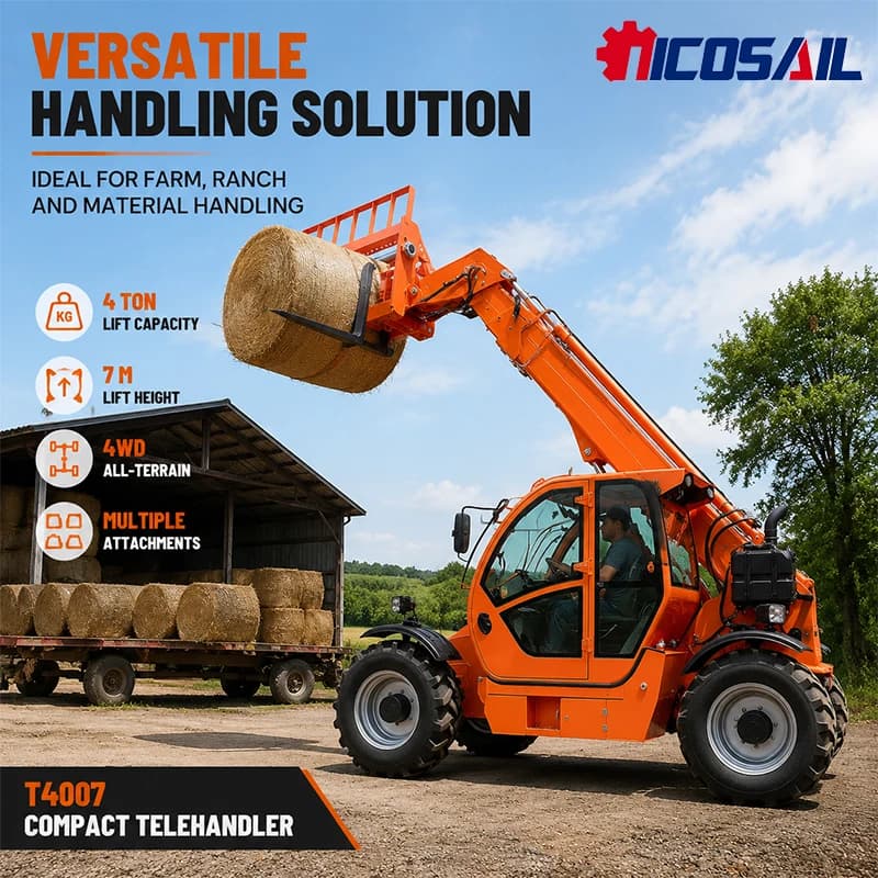 Factory Supply Telehandler Forklift 4 Ton Telescopic Handler Loader CE OEM Customized Machine for Global Buyers