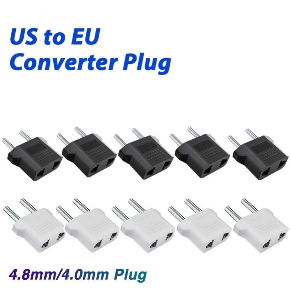 Adapter from American socket to European socket Type C, 3/5/10 Pieces, Current Converter from USA to EU, Travel Charger