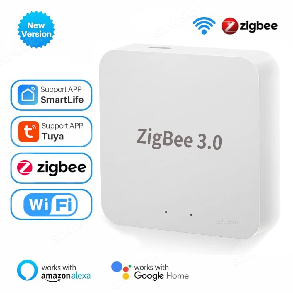 Tuya Zigbee 3.0 Gateway Hub Smart Home Bridge Wireless Smart Life APP Remote Control Automation Device Works with Alexa Google