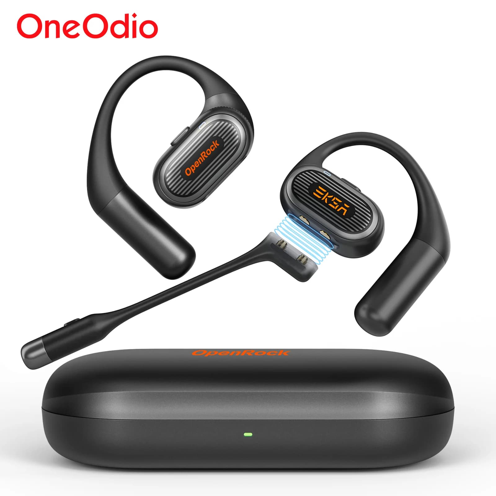 OpenRock Link 20 Traduttore AI Auricolari Bluetooth 6.0 Cuffie wireless a orecchio aperto con microfono ENC magnetico IPX7 Auricolari sportivi APP
