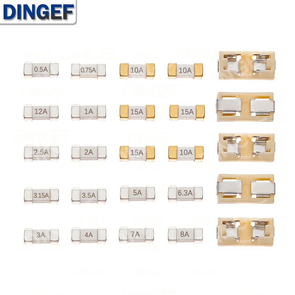10PCS 1808 SMD Fusibile ad azione rapida Fusibili a montaggio superficiale 0.5A 0.75A 3A 4A 5A 6.3A 10A 12A 15A 500MA 750MA per protezione circuito PCB