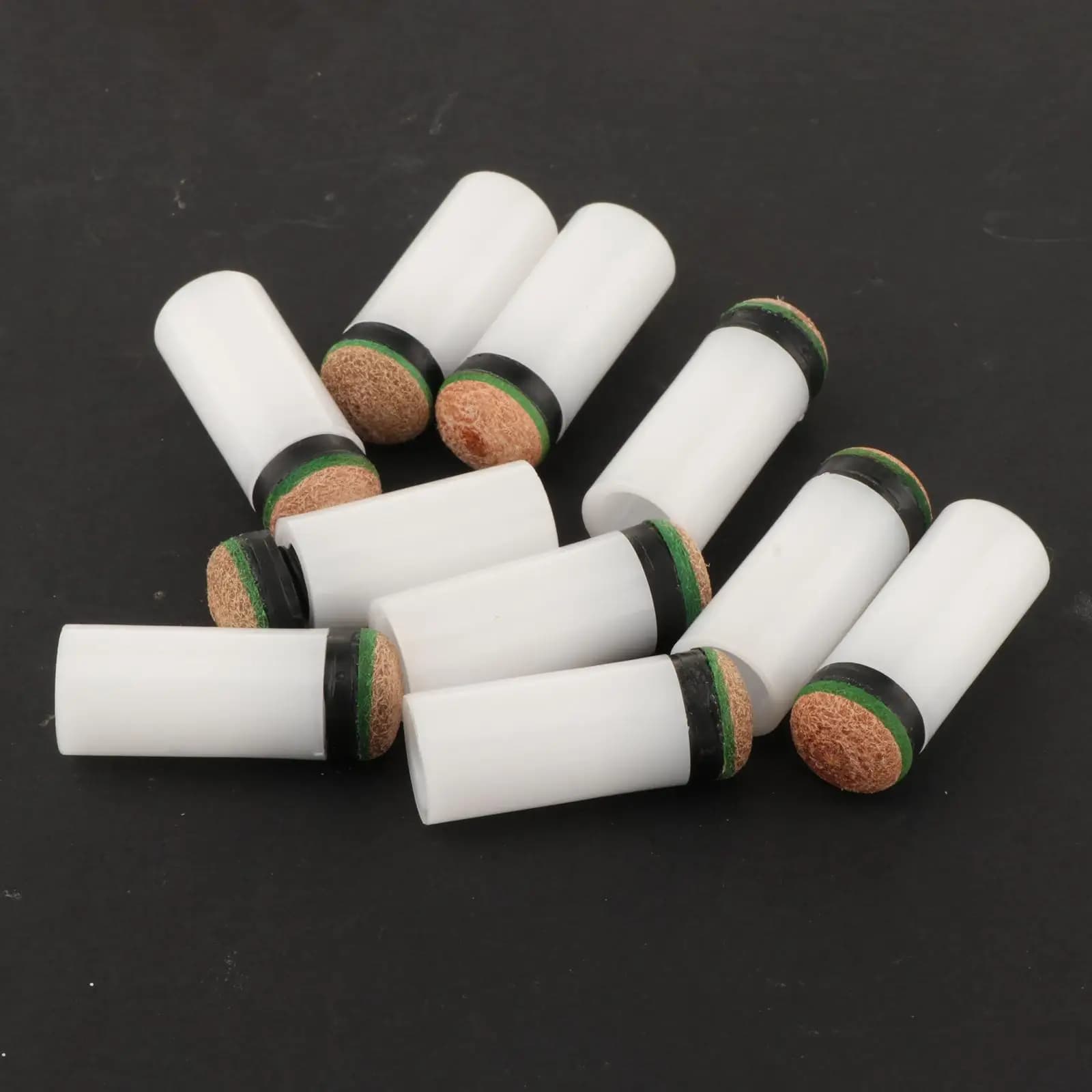 10 Pezzi Slip on Pool Cue Tips, Forniture da Biliardo per Snooker, Accessori per Giochi da Interno, Pezzi di Ricambio Portatili Punte per Biliardo
