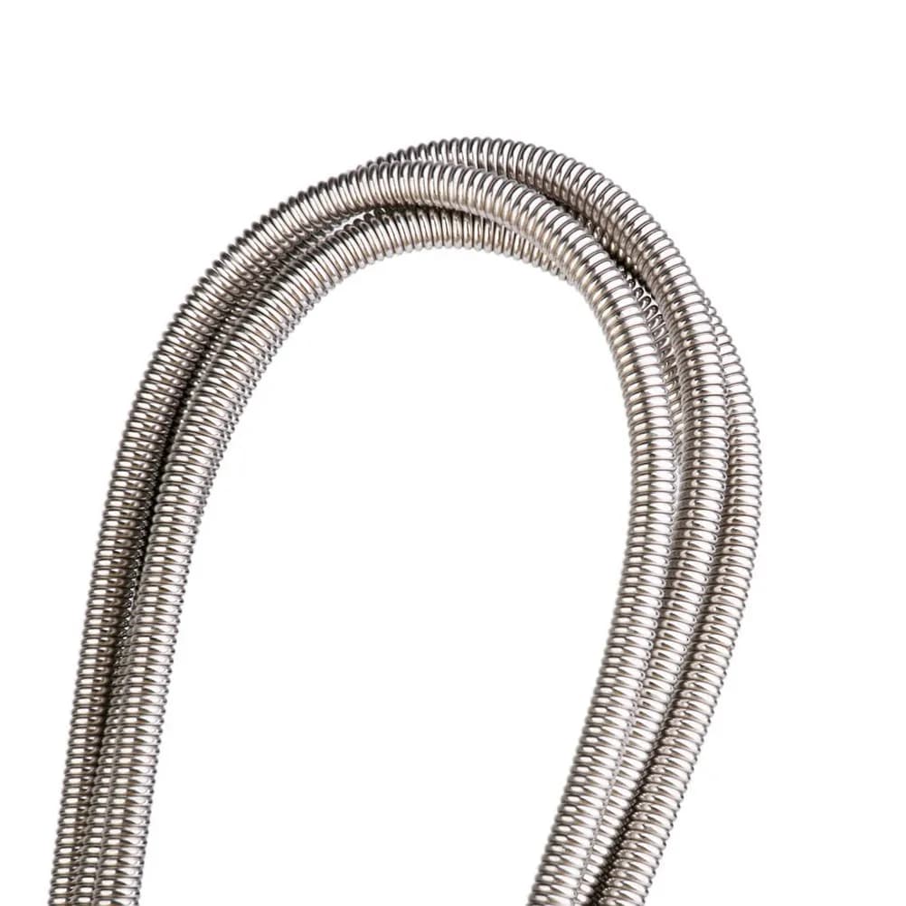 Flexible Double Ended Aquarium Hose Cleaning Brush Sky Blue Silver Stainless Steel Plastic Length Approx 61 Inch Suitable 9-25Mm