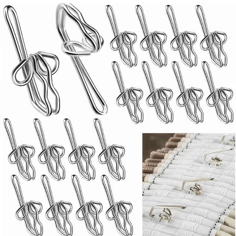 Butterfly Shaped Curtain Hooks 65 pcs, Sturdy, Decorative, for Curtains, Door and Shower Curtains, Easy Install