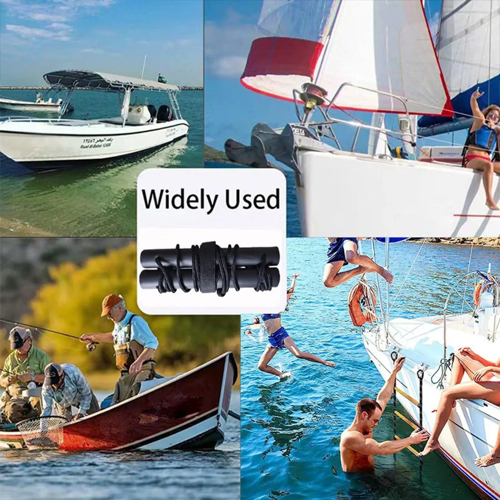 Marine Rope Ladder Anti Slip Step Lightweight Climbing Rope for Kayaking Motorboat Boarding Dinghy Yacht