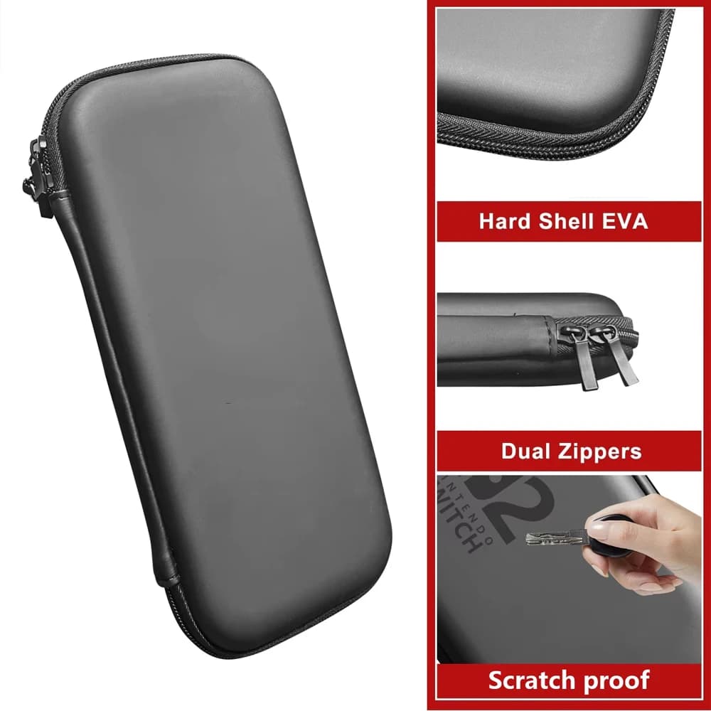 Custodia da Viaggio Sottile 2026 per Switch 2, Borsa Rigida in EVA 2025 per Switch 2, Custodia Protettiva Impermeabile per Accessori