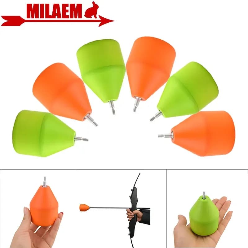 6/12pcs Tiro con l'arco Spugna Punta di freccia Sicurezza Punte morbide Filo universale Arco Freccia Tiro per bambini Pratica bersaglio Testa di freccia