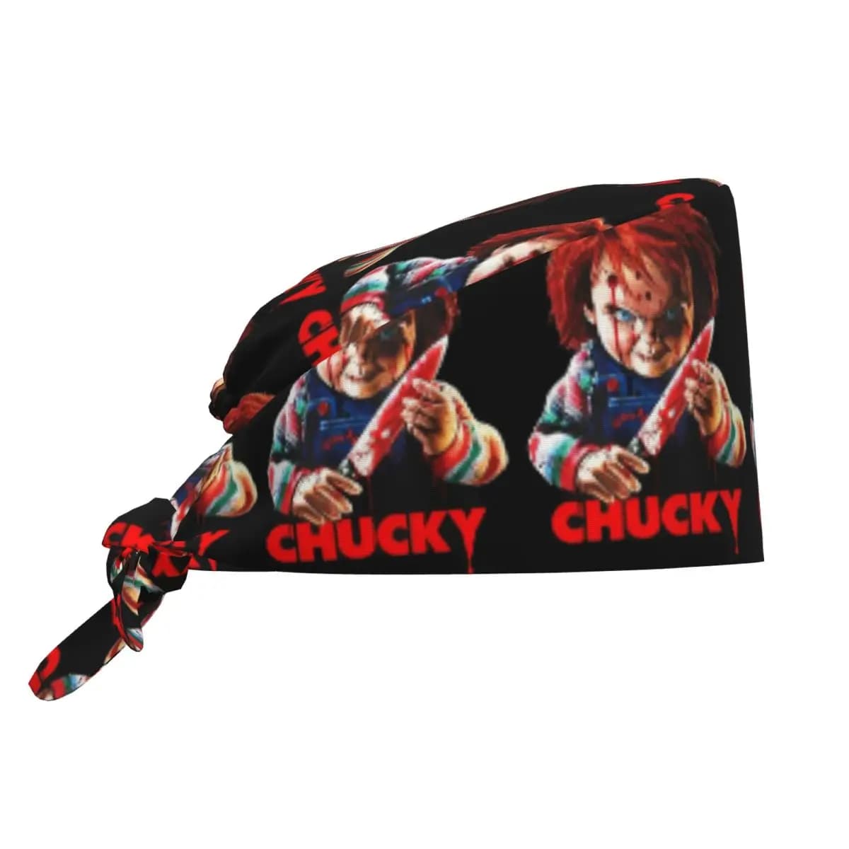 Cappello da infermiera regolabile per uomo e donna, ispirato al film horror Bride of Chucky, ideale per medici, chirurghi e dentisti.