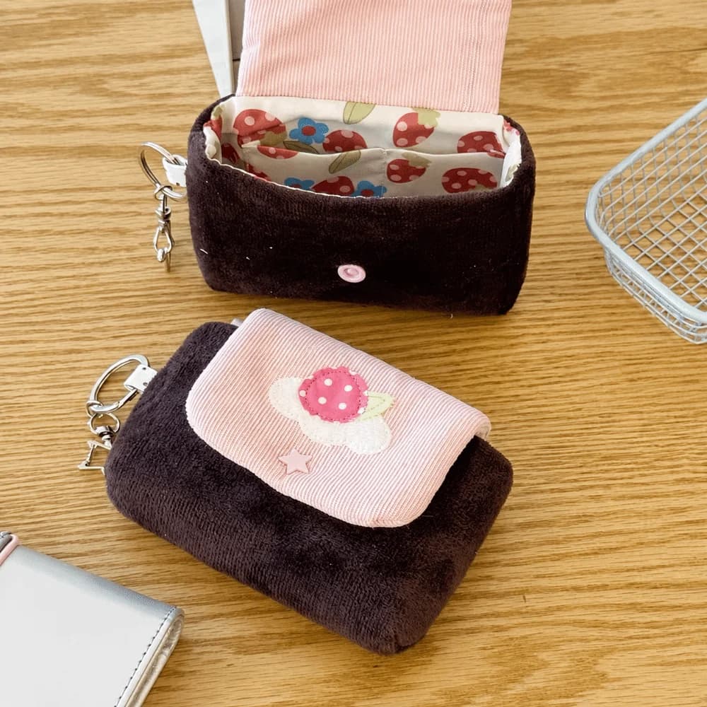 Korean Polka Dot Star Print Cosmetic Bag Multi-Purpose Portable Stationery Pencil Case Large Capacity Storage Pouch