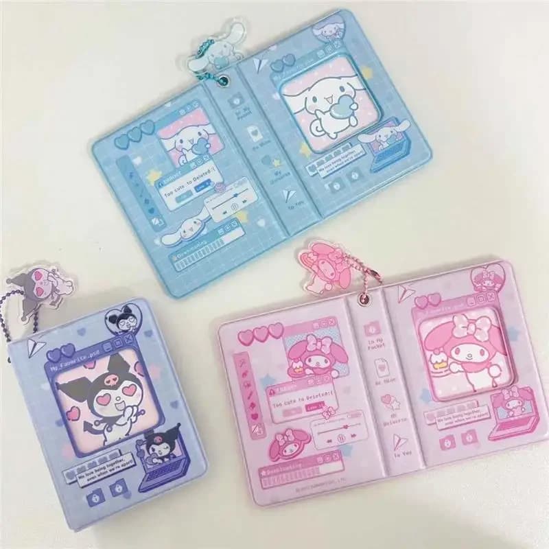 Album fotografico ricaricabile Hello Kitty Design simpatico cartone animato per la collezione di carte Kpop Star Libro di memoria Kawaii con maniche in PVC regalo