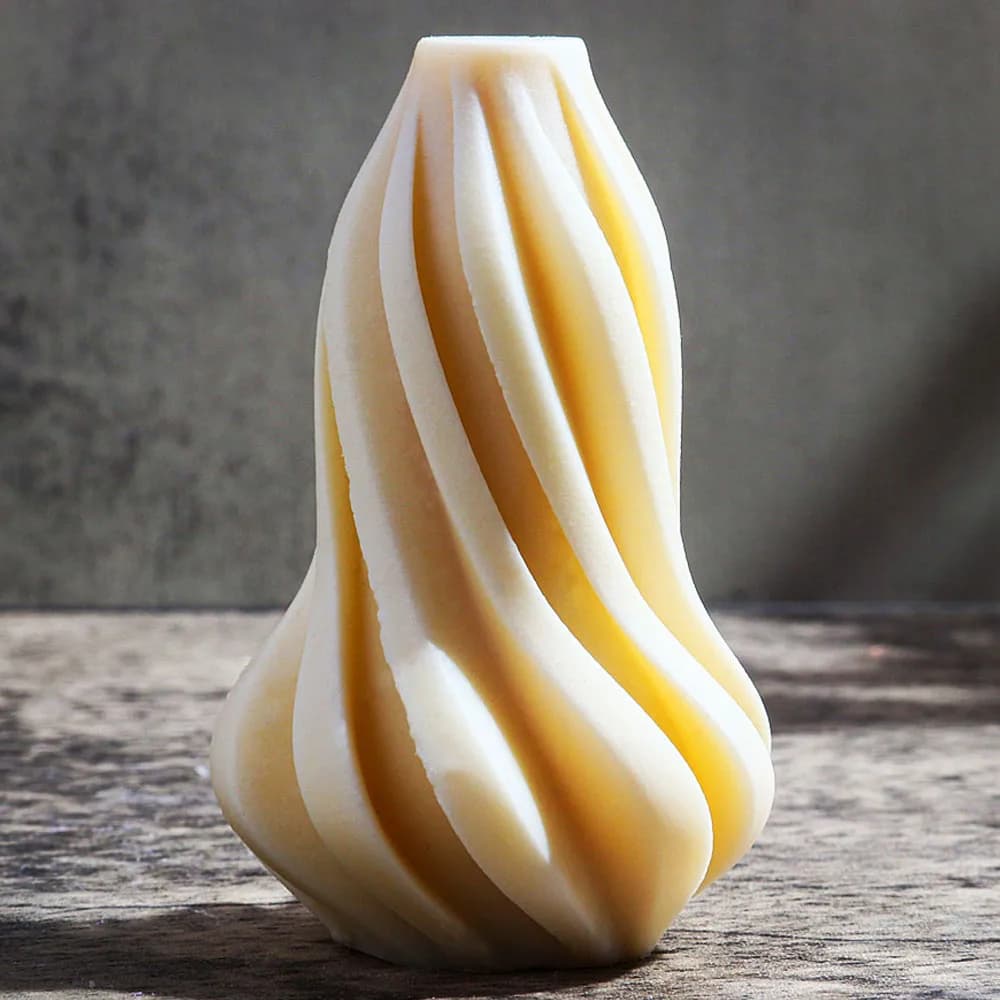 Candela a righe a fiamma intrecciata stampo in Silicone fatto a mano geometrico astratto profumato gesso candela stampo in resina sapone che fa decorazioni per la casa