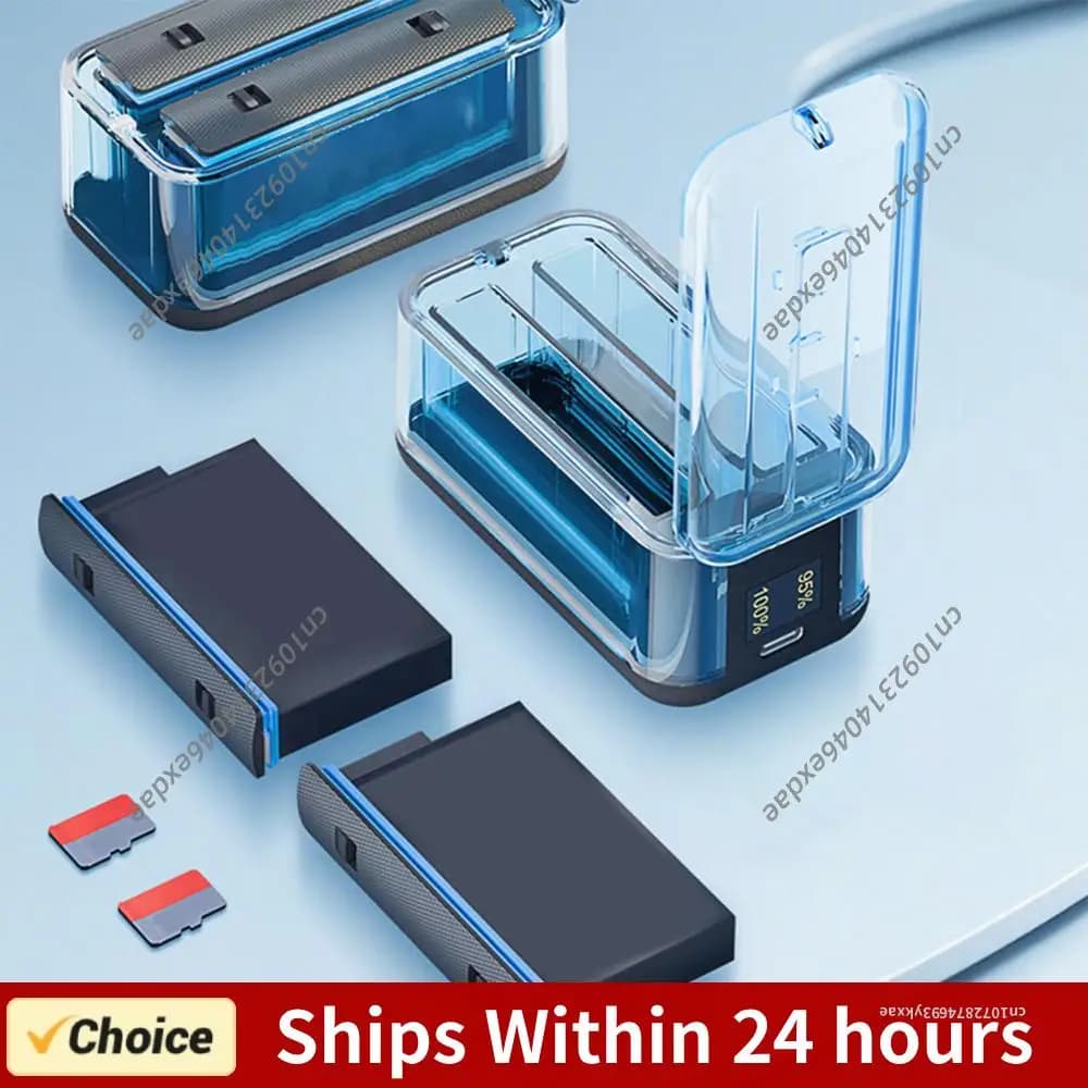 For Insta360 X4 Air: USB-C Charging Box, Dual Slot Intelligent Charger, Action Camera Accessories