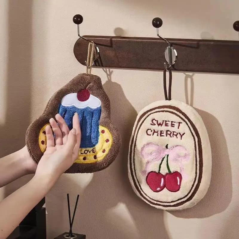 Kitchen Hand Towel Bathroom Absorbent Hand Towel Wall Hanging Cloth Thickened Handkerchief For Kitchen Hand Towel Cleaning’